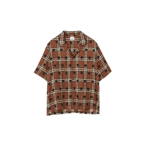 Burberry Shirts Men Dark Huali Brown