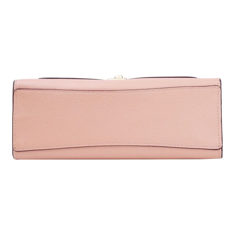 COACH Lane Pebbled Leather Trunk Bag Portable Crossbody Bag Shoulder Bag Women's Cherry Blossom Pink-3