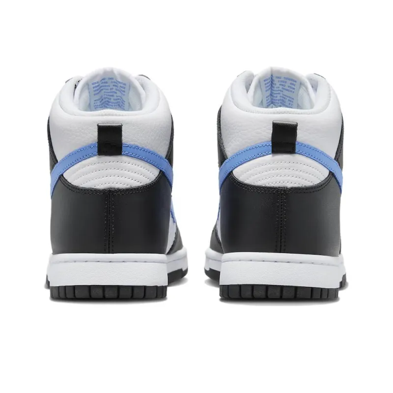 Nike Dunk High Retro Flc Black University Blue White-4