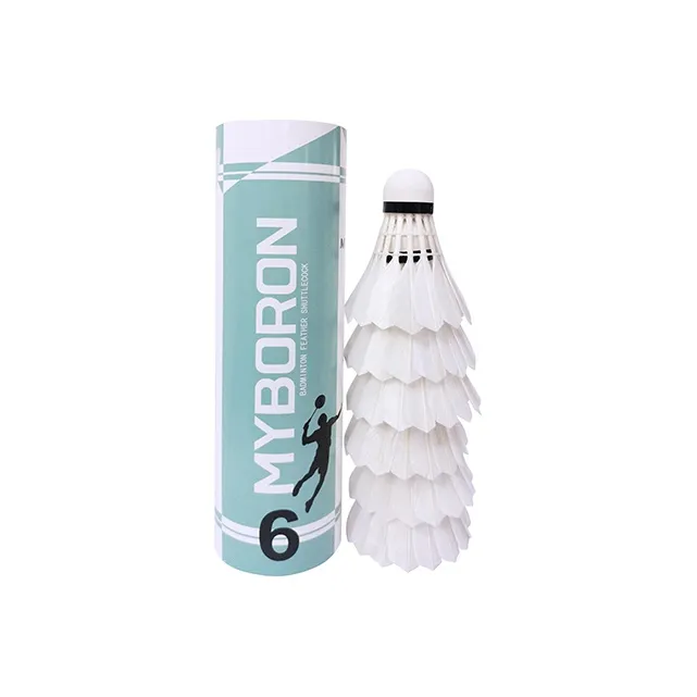 MYBORON Duck Feather Shuttlecock 6 Pack CiGu Duck Feather Small Board Duck Feather Everyday Shuttlecocks-5
