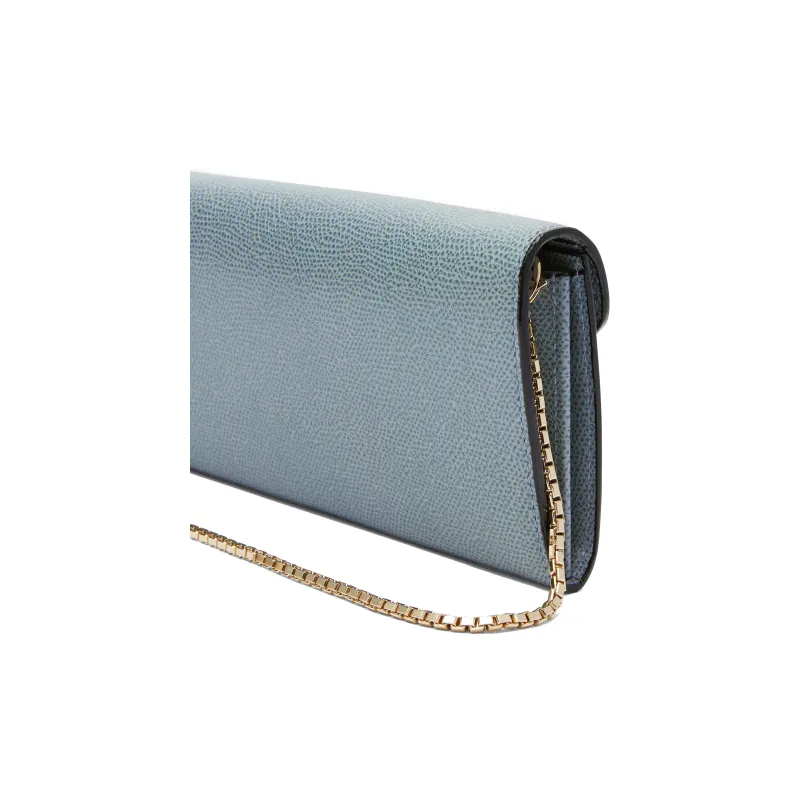 Valextra Iside Calfskin Wallet, Shoulder Bag, Crossbody Bag Women's Smolder Blue-3
