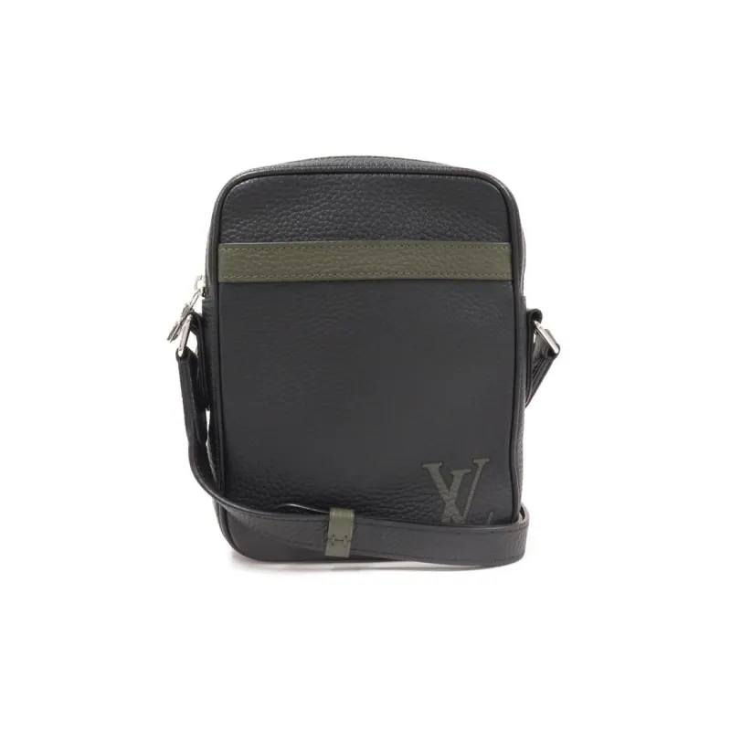 LOUIS VUITTON Danube Cow Leather Camera Bag Shoulder Bag Crossbody Bag Small Size Men's Black-0
