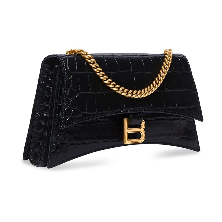 Balenciaga CRUSH Cow Leather Portable Crossbody Bag, Shoulder Bag Women's Black-2