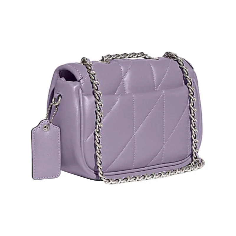 COACH Pillow Leather Crossbody Bag Shoulder Bag Women's Taro Purple-2