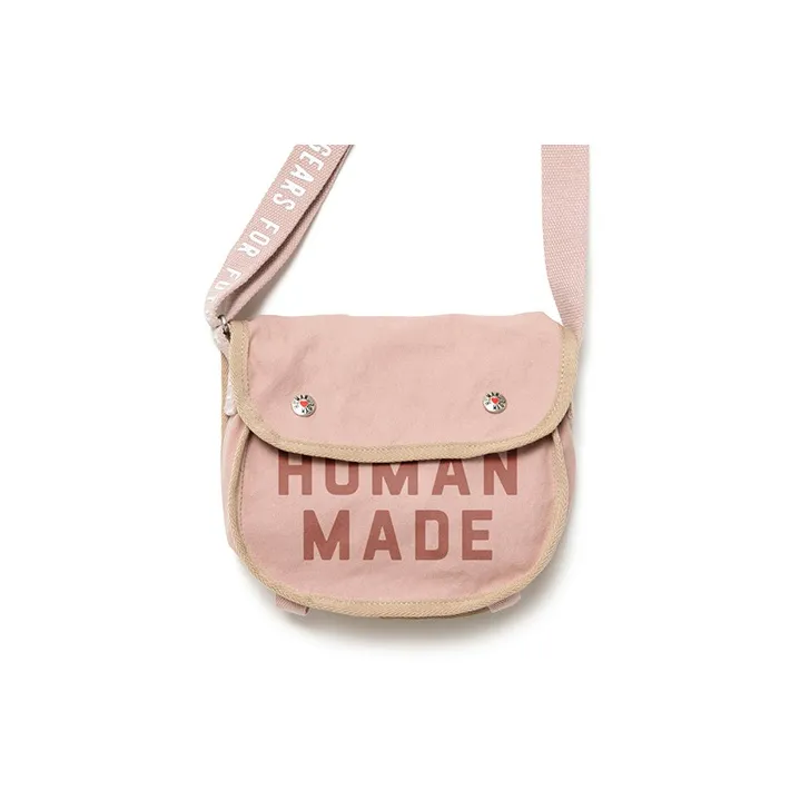 HUMAN MADE Cotton Messenger Bag, Crossbody Bag, Shoulder Bag Women's Pink-0