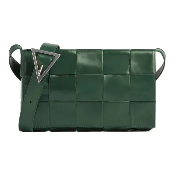 Bottega Veneta CASSETTE Cow Leather Shoulder Bag, Crossbody Bag Medium Size Men's Rain Tree Green