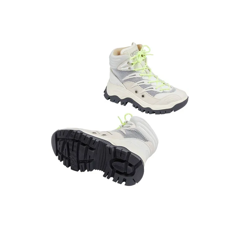 GUCCI High Top Sports Casual Shoes Women's Gray-4