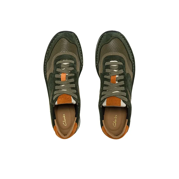 Clarks Art Movement Series Casual Shoes Men Low-Top Olive Green-2