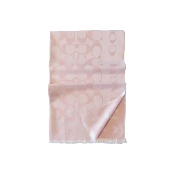 COACH Silk Scarves Women's Light Pink