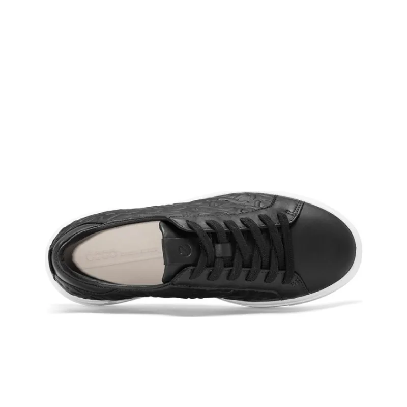 Ecco Street Fun Break Low Top Stylish Skateboarding Shoes Women's Black-3