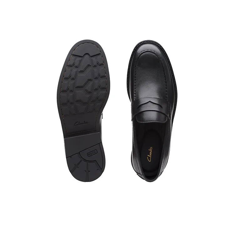Clarks Casual Leather Shoes Men's Black-2