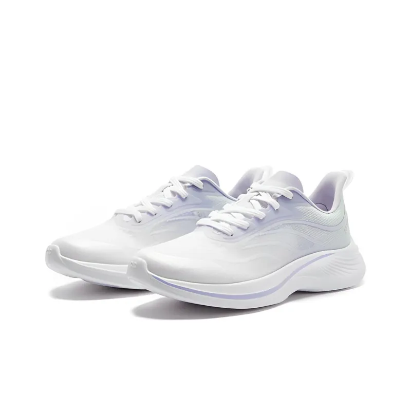 QIAODAN Light Speed 3.0 Anti Slip And Wear Resistant Breathable Low Top Running Shoes Women's Purple Green-2