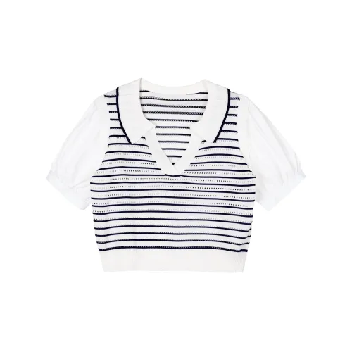 BEAUTIFUL CONFESSION Crop Tops Women's Stripes