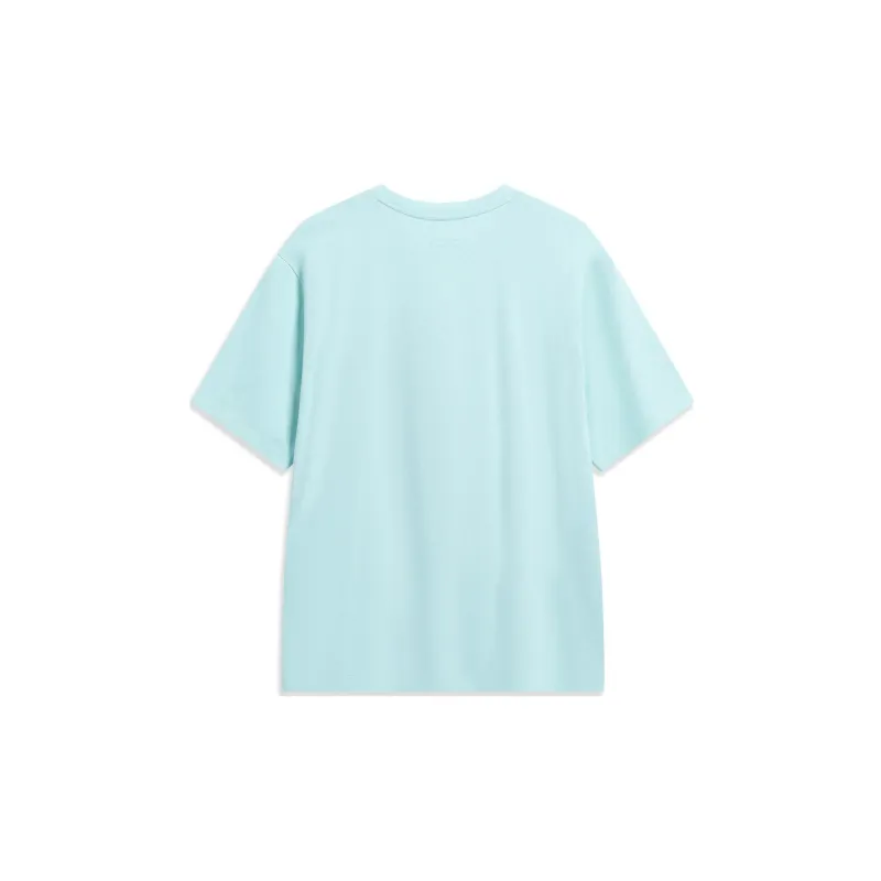 LiNing Drop Shoulder Sleeve T Shirt Unisex Blue-1