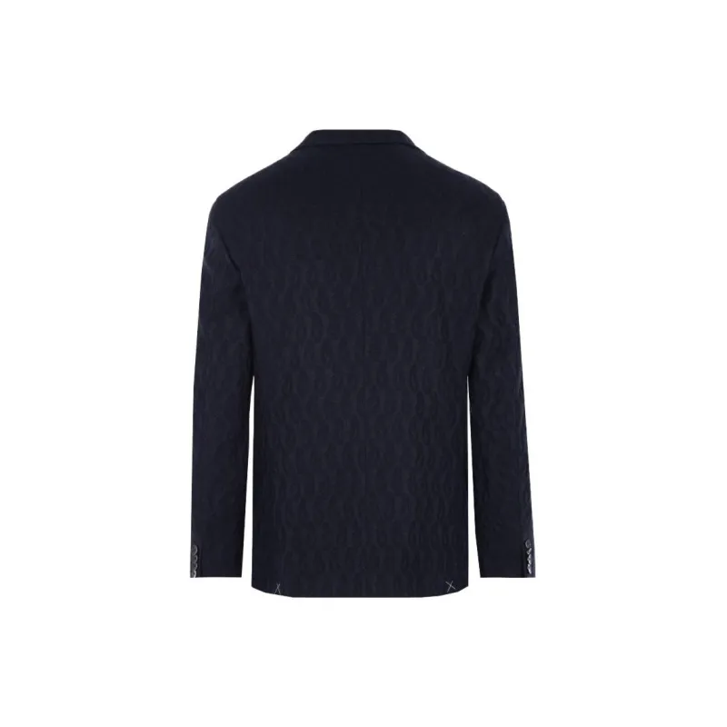 ETRO Single Breasted Logo Detailed Blazer-1