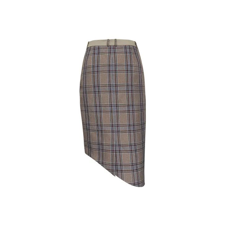 SIQIZ Casual Long Skirts Women's Dark Brown-1