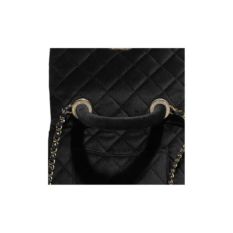 CHANEL Coco Handle Velour Shoulder Bag, Crossbody Bag Mini Women's Black-3