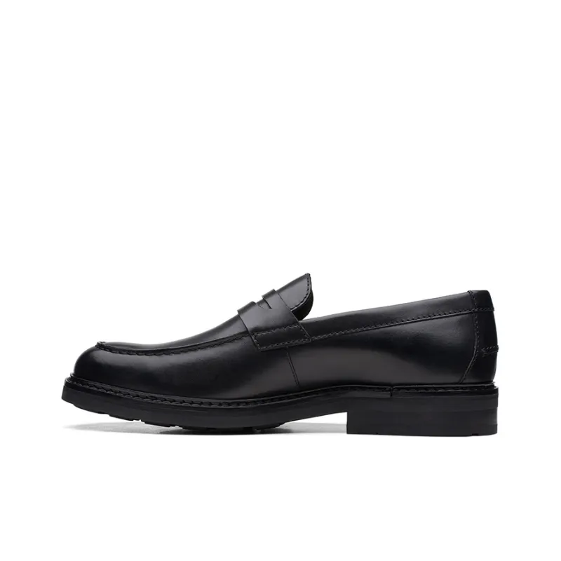 Clarks Casual Leather Shoes Men's Black-0