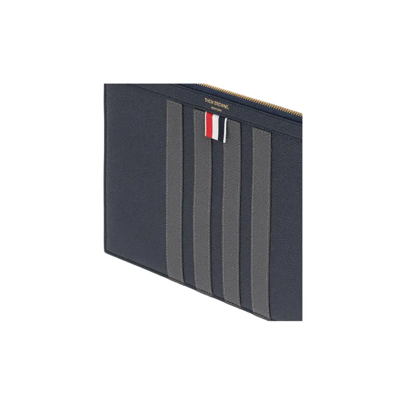 THOM BROWNE Small 4 Bar Striped Zipped Wallet-3