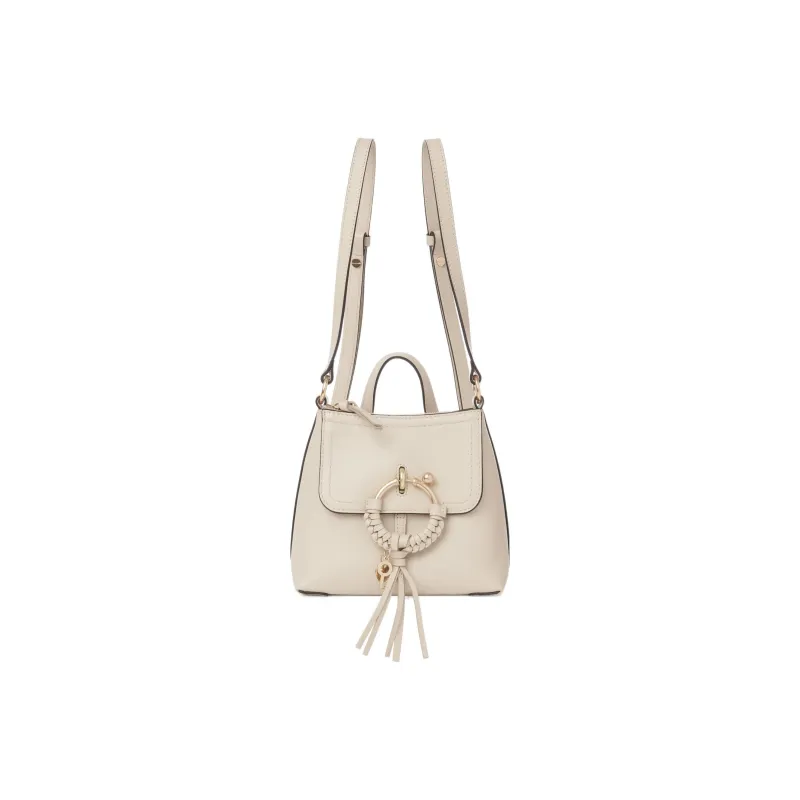 See By Chloe Grain Cow Leather Handbag, Shoulder Bag, Backpack Trumpets Women's Gray-0