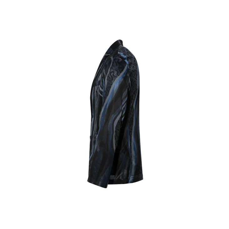 RARE Casual Suit Men's Black Blue-2