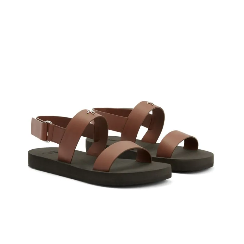 Giuseppe Zanotti Saiph Logo plaque Leather Sandals-2