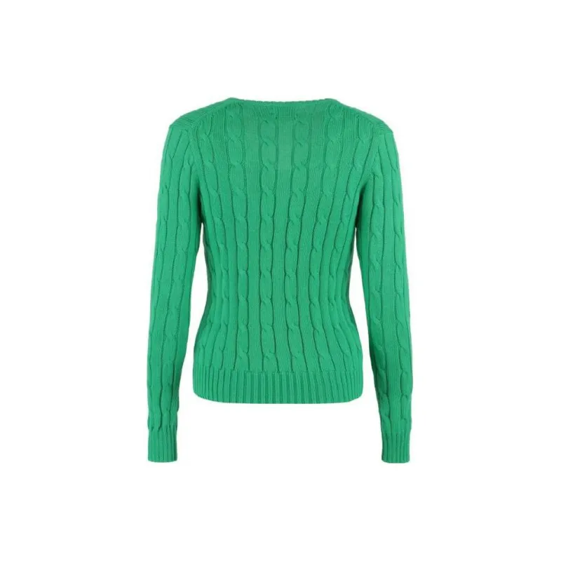 Polo Ralph Lauren Kimberly Cable Knitted V Neck Jumper-1