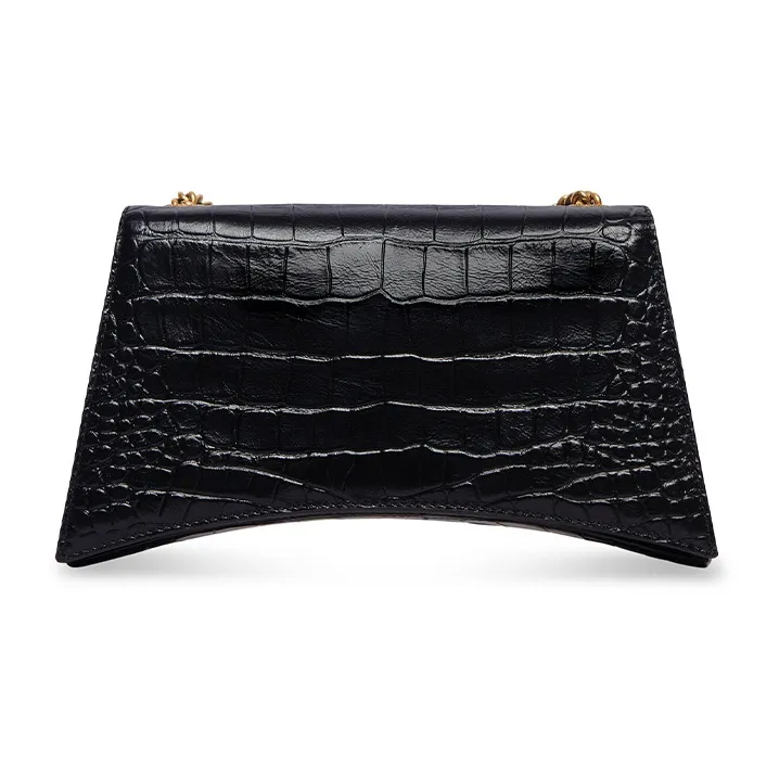 Balenciaga CRUSH Cow Leather Portable Crossbody Bag, Shoulder Bag Women's Black-4