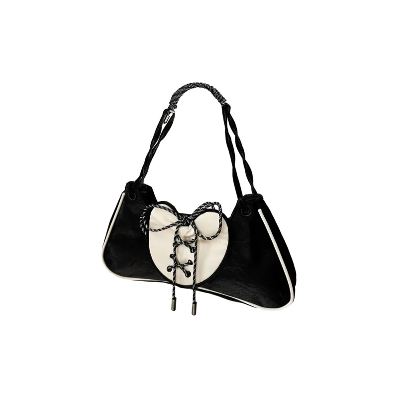 Kenghua Village PU Leather Shoulder Bag Crossbody Bag Shoulder Bag Women's Obsidian Black-3