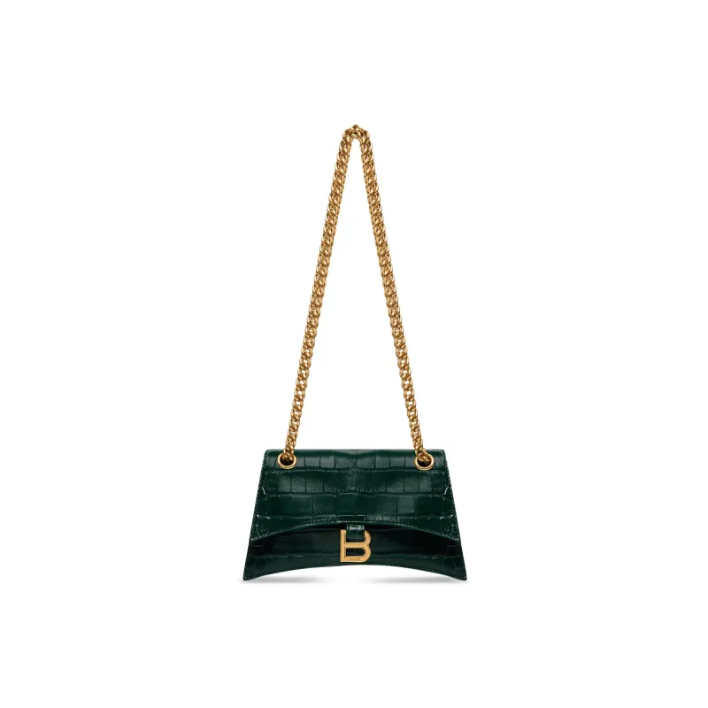 Balenciaga CRUSH Cow Leather Crossbody Bag, Shoulder Bag Mini Women's Green-0