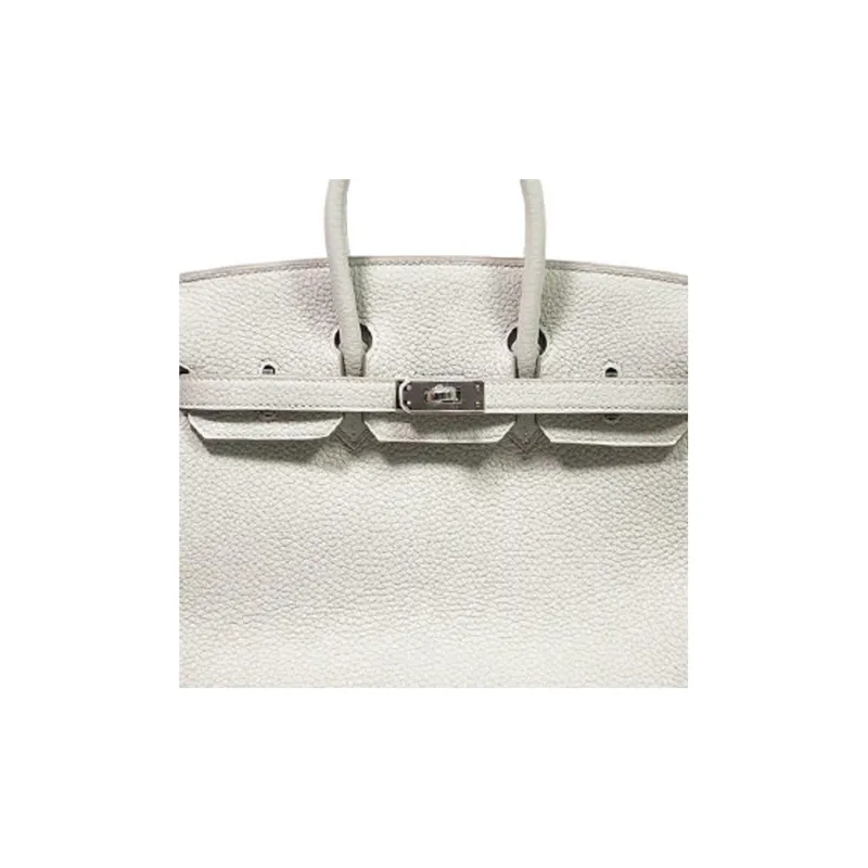 HERMES Birkin Togo Calfskin Birkin Bag Handbags 25 Women's Pearl Gray/Cream White-3