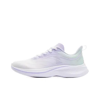 QIAODAN Light Speed 3.0 Anti Slip And Wear Resistant Breathable Low Top Running Shoes Women's Purple Green