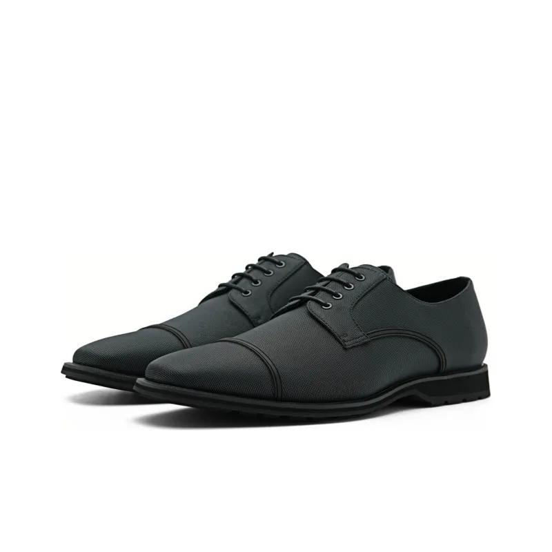 PEDRO Dress Shoes Men Low Top Black/Dark Blue-4