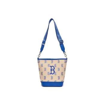 MLB Polyester Bucket Bags Shoulder Bag Crossbody Bag Large Size Women's Blue/Beige