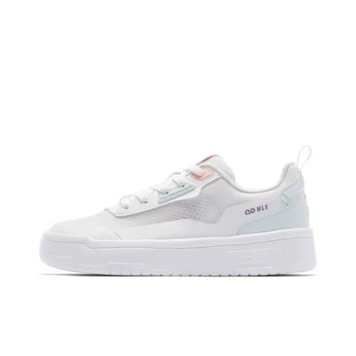 QIAODAN Skateboard Shoes Women's Low-Top White/Green