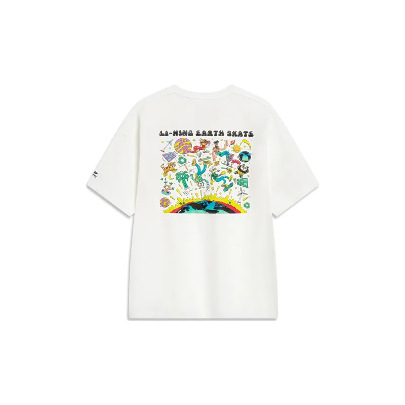 LiNing x Steven Harrington Li Ning X Steven Harrington T Shirt Unisex White-1