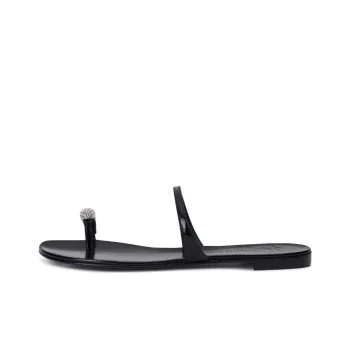 Giuseppe Zanotti Ring Flat Leather Sandals Women's