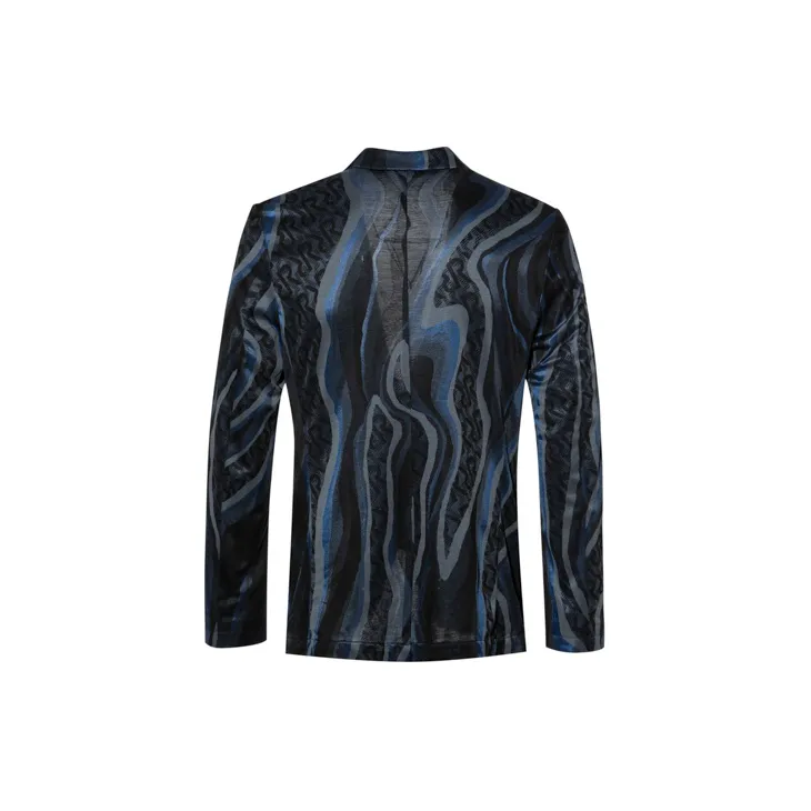 RARE Casual Suit Men's Black Blue-1