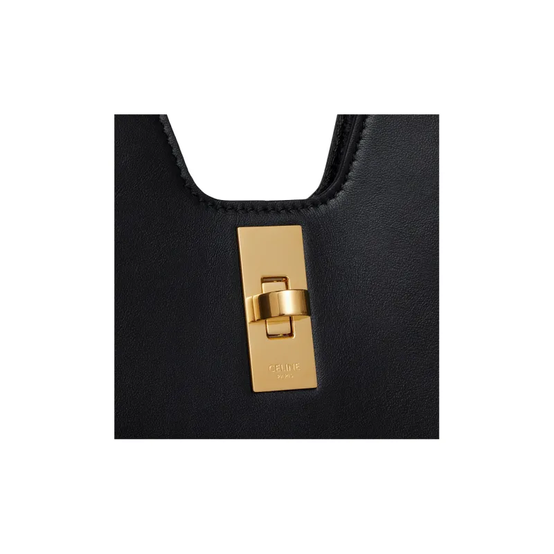 CELINE Cabas Smooth Cow Leather One Shoulder Handbag Regular Women's Black-4