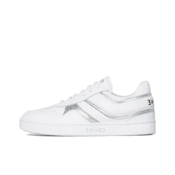 CELINE Trainer Low Top White Leather Women's