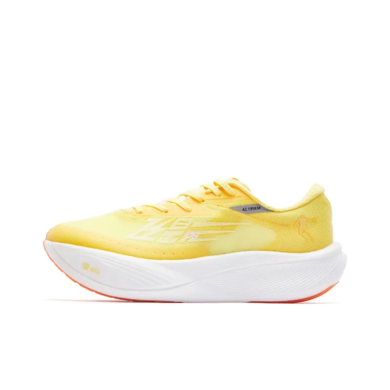 QIAODAN F\PB3.0 Cushioning, Slip Resistant, And Abrasion Resistant Low Top Running Shoes Women's Yellow-0