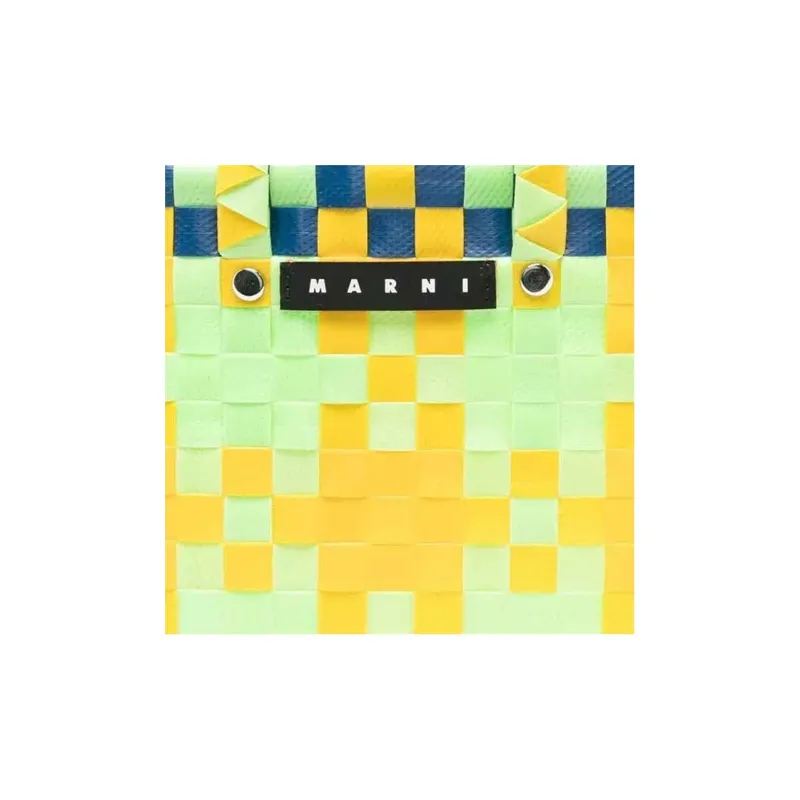 MARNI Logo Patch Woven Tote Bag-3