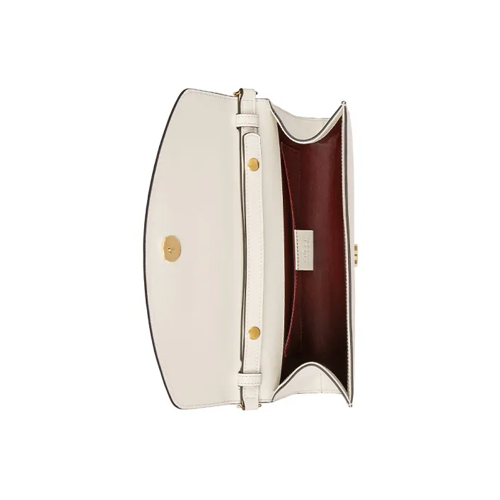 GUCCI Zumi Leather Portable Crossbody Bag Shoulder Bag Small Size Women's White-6