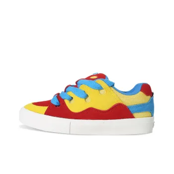 Ollieskate Low Top Skateboard Shoes Unisex Red Yellow Blue