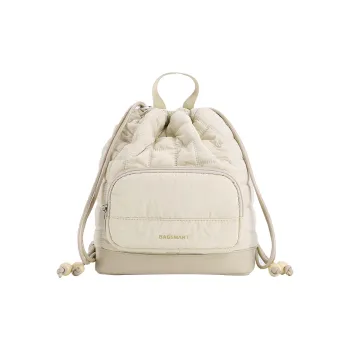 BAGSMART PU Backpack Mini Women's Apricot/Light Blue