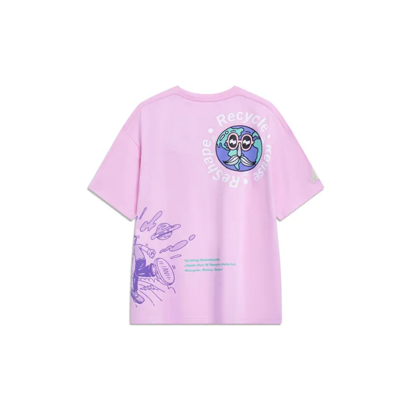 LiNing x Steven Harrington Li Ning X Steven Harrington T Shirt Unisex Pink-1
