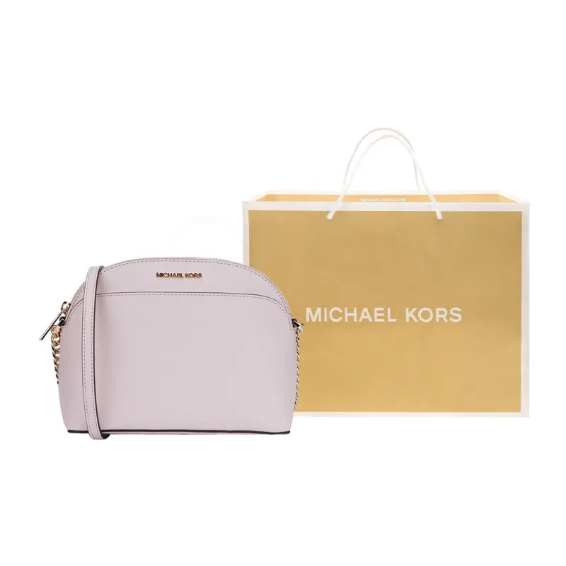 MICHAEL KORS Leather Dome Bag Crossbody Bag Women's Cream Pink-9