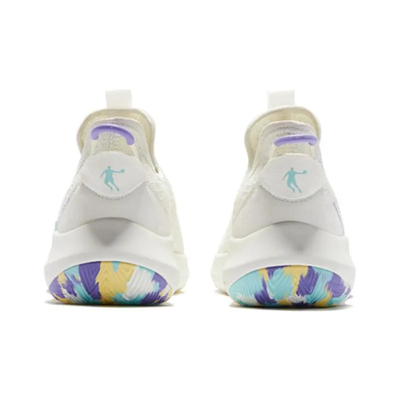 QIAODAN Cushioning Anti-Slip And Wear-Resistant Low-Top Running Shoes Men's White Gray-4