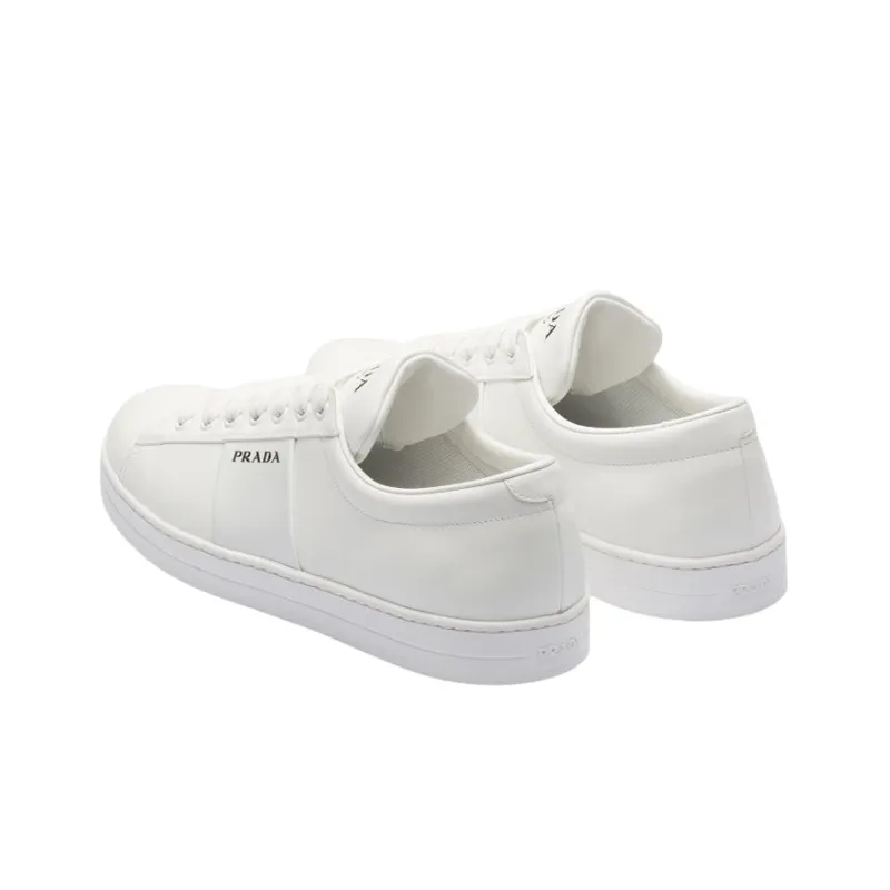 PRADA Low Top Stylish Skateboarding Shoes Men's White-4