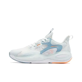 QIAODAN Cushioned Slip Resistant Low Top Running Shoes Men's Light Green/water Mist Color